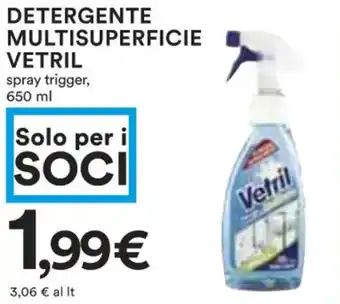 Coop DETERGENTE MULTISUPERFICIE Vetril 650 ml offerta