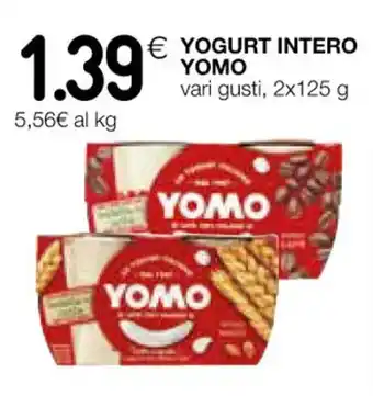 Coop YOGURT INTERO YOMO vari gusti, 2x125 g offerta