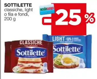 Coop SOTTILETTE classiche, light o fila e fondi, 200 g offerta