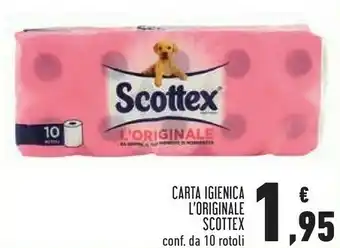 Conad Scottex Carta Igienica L'originale 10 Rotoli offerta