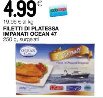 Coop FILETTI DI PLATESSA IMPANATI OCEAN 47 250 g, surgelati offerta