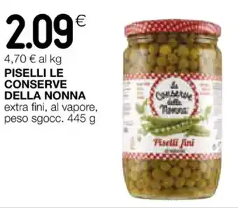 Coop PISELLI LE CONSERVE DELLA NONNA 445 g offerta