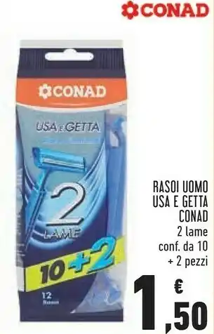 Conad Conad Rasoi Uomo Usa E Getta 2 Lame offerta