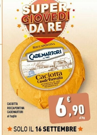 Conad Cademartori Caciotta Roccapontina offerta