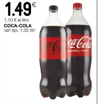 Coop COCA-COLA vari tipi, 1,35 litri offerta