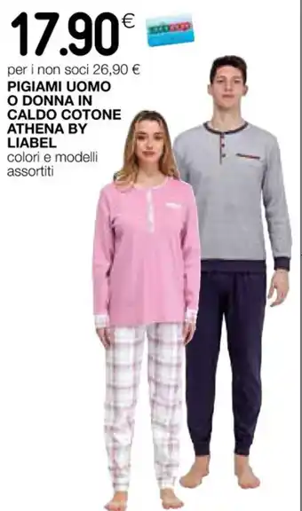 PIGIAMI UOMO O DONNA IN CALDO COTONE ATHENA BY LIABEL colori