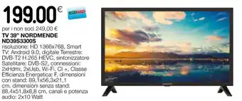 Coop TV 39" NORDMENDE ND39S3300S offerta