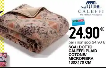 Coop SCALDOTTO CALEFFI PLAID COTONE/ MICROFIBRA 130X170 CM offerta