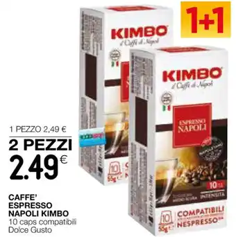 Coop CAFFE' ESPRESSO NAPOLI KIMBO 10 caps offerta