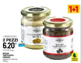 Coop SALSA TARTUFATA URBANI classica o bianca, 180 g offerta