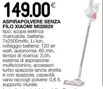Coop ASPIRAPOLVERE SENZA FILO XIAOMI MI28829 offerta