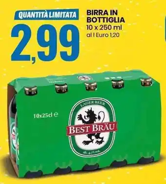 Eurospin Birra in Bottiglia 10x250ml offerta