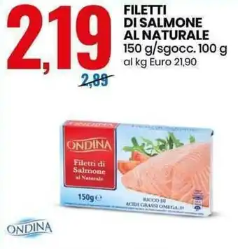Filetti di Salmone Al Naturale 150g/100g