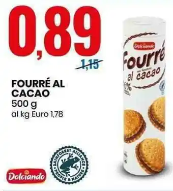 Eurospin Fourré Al Cacao 500g offerta