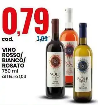 Eurospin Vino Rosso/Bianco/Rosato 750ml offerta
