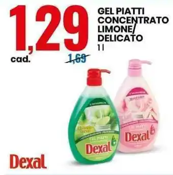 Eurospin Gel Piatti Concentrato Limone/Delicato 1l offerta