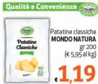 Patatine classiche MONDO NATURA gr 200