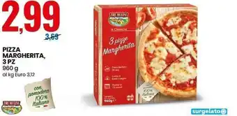Eurospin Pizza Margherita 3pz 960g offerta