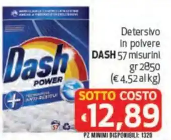 Spak Supermercati Detersivo in polvere DASH 57 misurini gr 2850 offerta