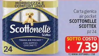 Spak Supermercati Carta gienica air pocket SCOTTONELLE SCOTTEX pz 24 offerta