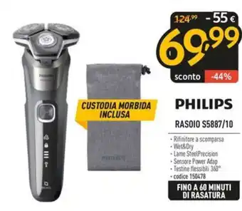 FreeShop PHILIPS RASOIO S5887/10 offerta