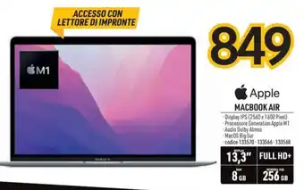 FreeShop APPLE MACBOOK AIR 256 GB offerta