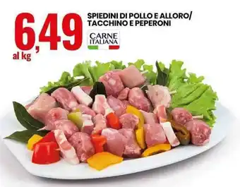 Eurospin Spiedini di Pollo e Alloro/Tacchino e Peperoni offerta