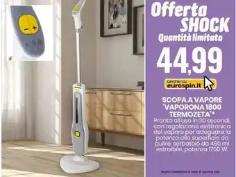 Eurospin Scopa A Vapore 'Vaporona 1800 Termozeta' offerta