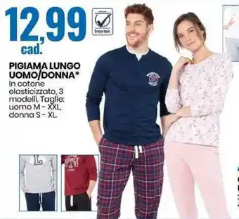 Eurospin Pigiama Lungo Uomo/Donna offerta