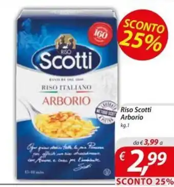 DiMeglio Riso Scotti Arborio kg.1 offerta