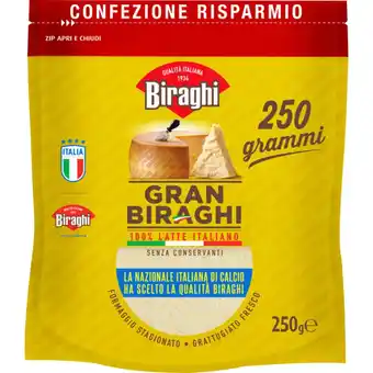 Grattugiato granbiraghi sacchetto 250 gr
