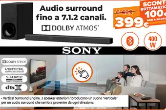 Sony Audio Surround Fino a 7.1.2 canali