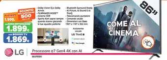 Expert Di Lella LG TV Led 86" offerta