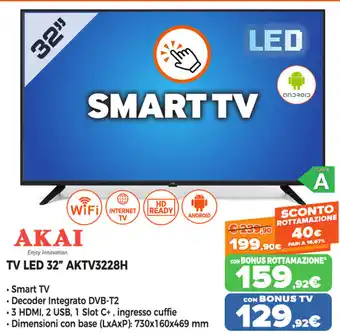 Expert Di Lella Akai TV Led 32" AKTV3228H offerta