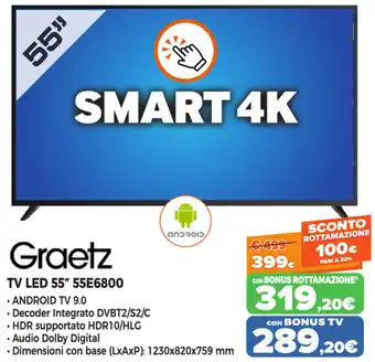 Graetz TV Led 55" 55E6800