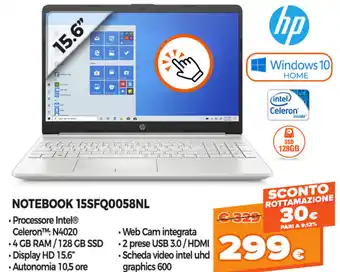Expert Di Lella HP Notebook 15SFQ0058NL offerta