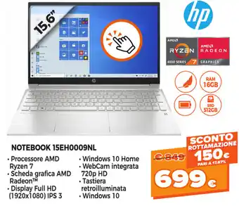 HP Notebook 15EH0009NL