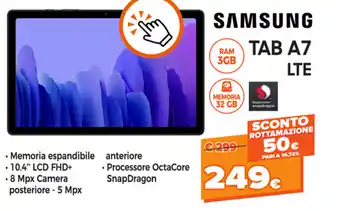Expert Di Lella Samsung Tab A7 LTE offerta