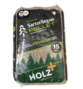 Eurobrico Sacco pellet in legno di abete 15 kg, certificato en plus a1 offerta