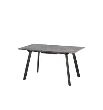 Eurobrico Tavolo allungabile 'wilder' nero e cemento, 140-180x80x76 cm offerta