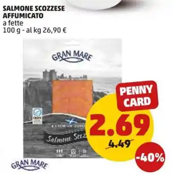 PENNY SALMONE SCOZZESE AFFUMICATO a fette 100 g offerta