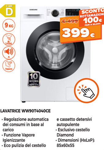 Expert Di Lella Samsung Lavatrice WW90T4040CE offerta