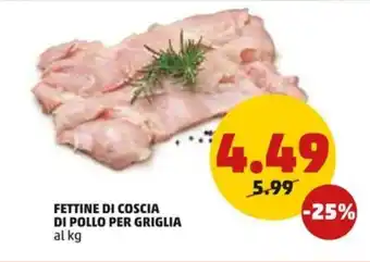 PENNY FETTINE DI COSCIA DI POLLO PER GRIGLIA offerta