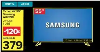 Carrefour Iper Samsung - tv led 4k 55 au7090 offerta