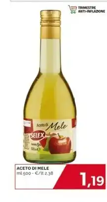 Mercatò Selex aceto di mele offerta