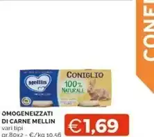 Mellin omogeneizzati di carne