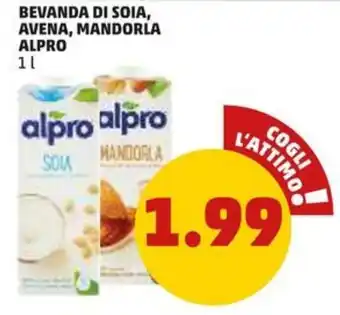 PENNY BEVANDA DI SOIA, AVENA, MANDORLA ALPRO 1 l offerta