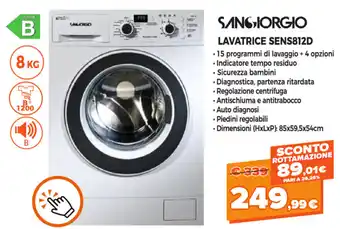 Sangiorgio Lavatrice Sens 812 D