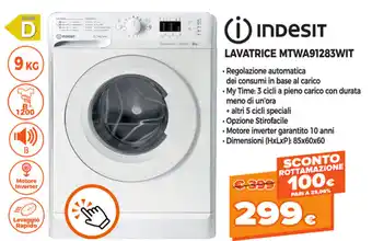 Indesit Lavatrice MTWA91283WIT