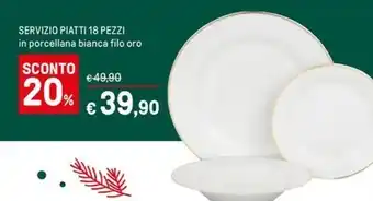 Iper La Grande Servizio piatti 18 pezzi offerta